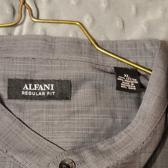 MENS SIZE XL ALFANI REGULAR FIT LONG SLEEVE CASUAL SHIRT - Picture 2 of 3